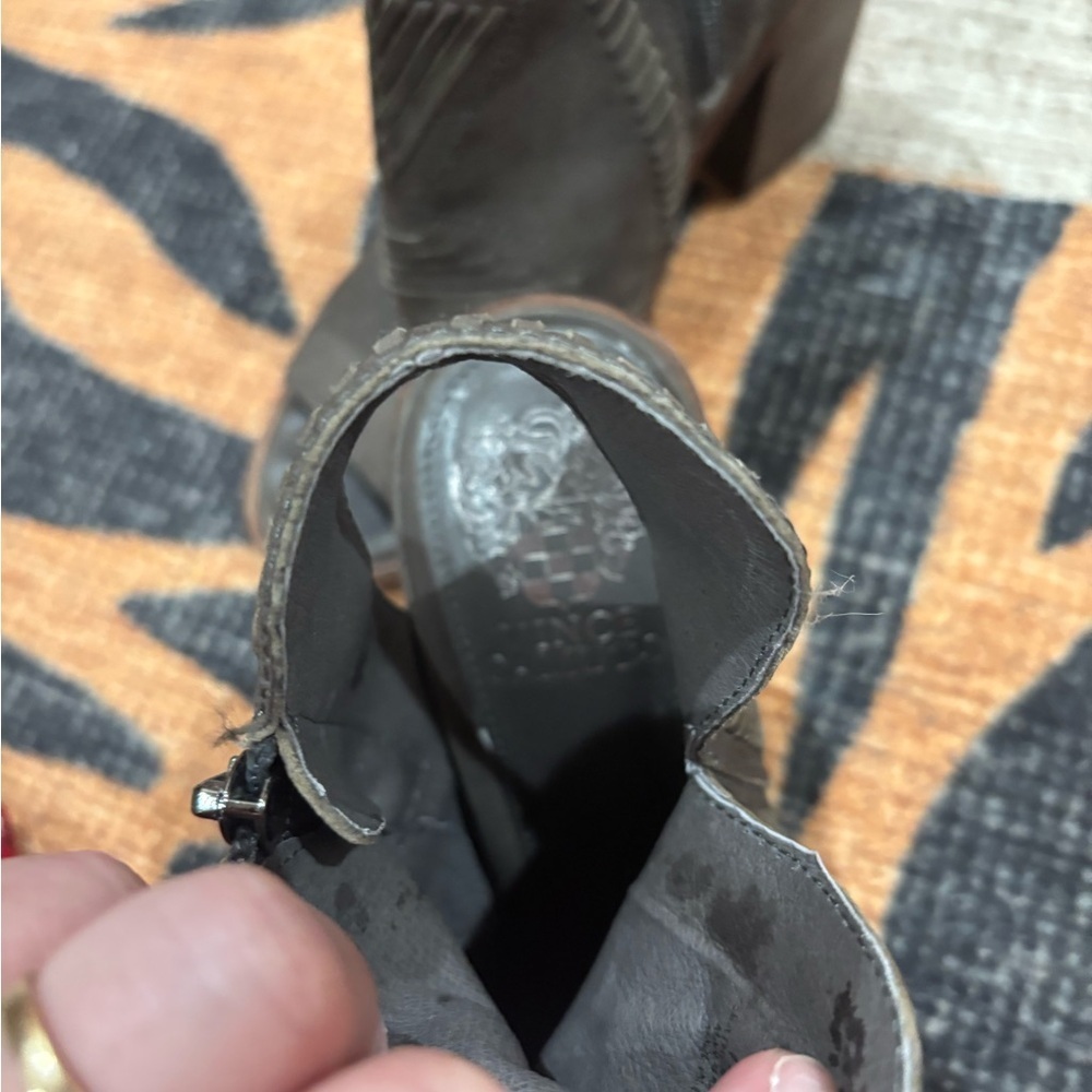 Vince Camuto Olive Peep-Toe Ankle Booties - Picture 5 of 5
